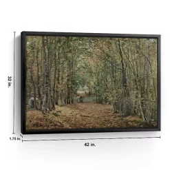 Avenue In The Parc De Marly Framed Canvas Print