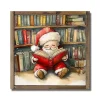 Baby Santa Library Framed Art Print