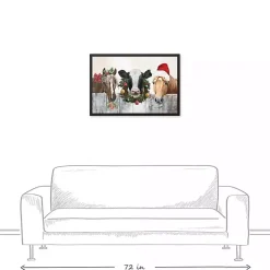 Barn Animals Black Framed Canvas Art Print