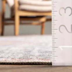 Bea Distressed Vintage Washable Area Rug, 5x8