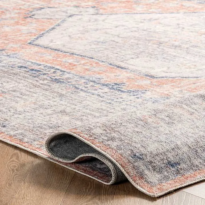 Bea Distressed Vintage Washable Area Rug, 5x8