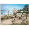Beachside Ride Framed Canvas Art Print