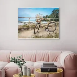 Beachside Ride Framed Canvas Art Print