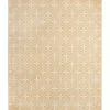 Beige & Ivory Quatrefoil Indoor/Outdoor Rug, 5x7