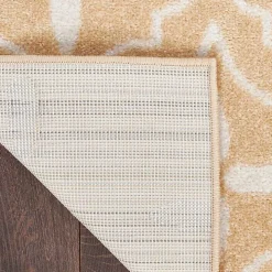 Beige & Ivory Quatrefoil Indoor/Outdoor Rug, 5x7
