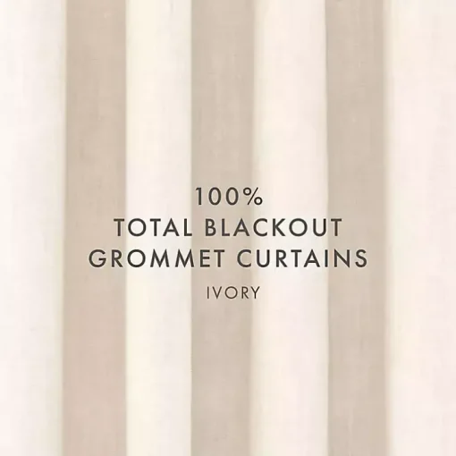 Beige Blackout Curtains, 84 in.