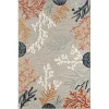 Beige Coral Reef Area Rug, 5x7