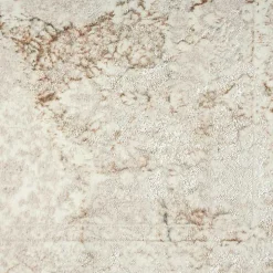 Beige Faded Damask Area Rug, 7x9