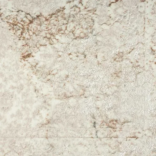 Beige Faded Damask Area Rug, 7x9