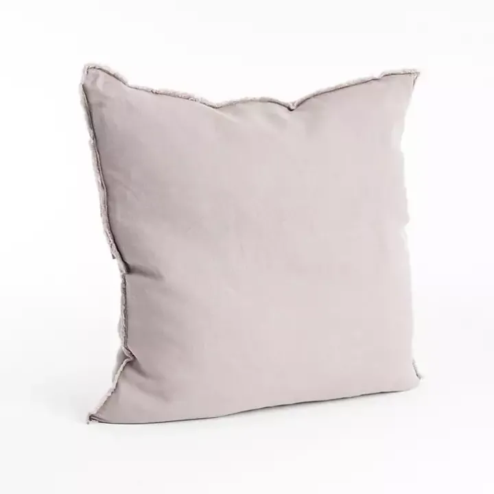 Beige Fringed Edge Pillow