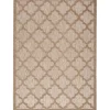 Beige Trellis Indoor/Outdoor Area Rug, 5x7