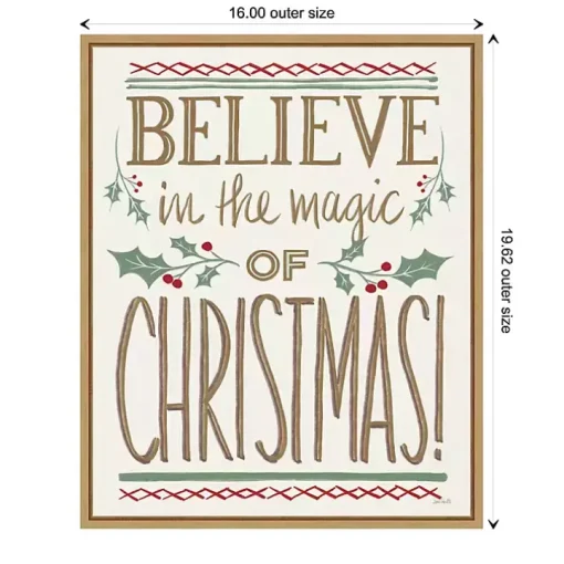 Believe in the Magic Christmas Canvas Wall Plaque
