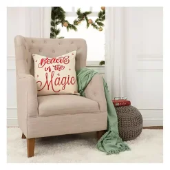 Believe in the Magic Christmas Throw Pillow