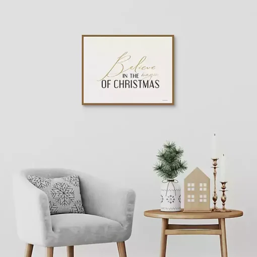 Believe in the Magic Framed Canvas Art Print