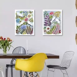 Bird Love Framed Canvas Art Prints, Set of 2