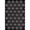 Black & Ivory Quatrefoil Indoor/Outdoor Rug, 4x6