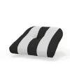 Black & White Awning Stripe Outdoor Chair Cushion