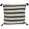 Black & White Bungalow Stripe Throw Pillow