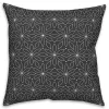 Black & White Floral Indoor/Outdoor Pillow