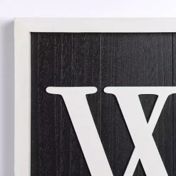 Black & White Framed Welcome Porch Board