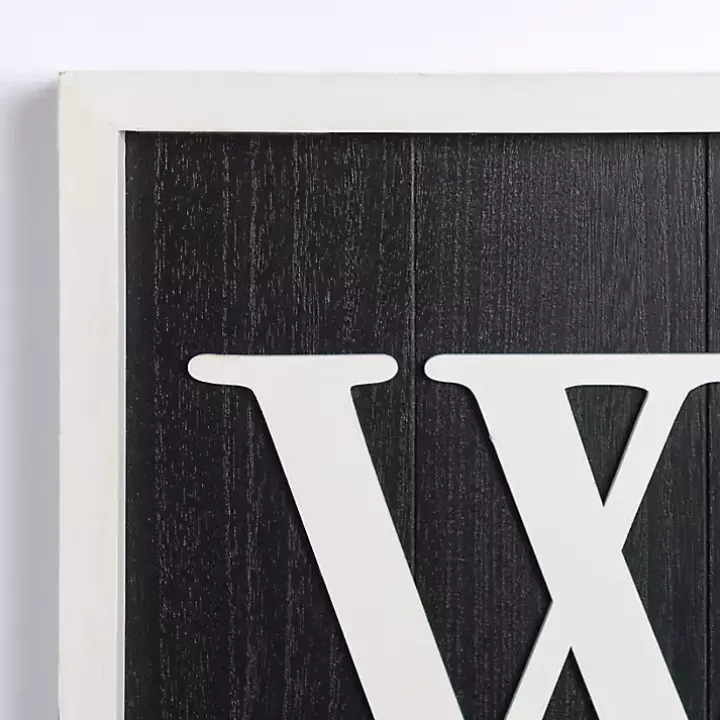 Black & White Framed Welcome Porch Board