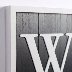 Black & White Framed Welcome Porch Board