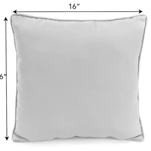Black & White Geometric Leaves Outdoor Pillow