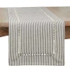 Black & White Striped Table Runner, 72 in.