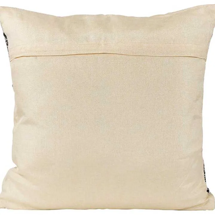 Black and Cream Textured Indoor/Outdoor Pillow