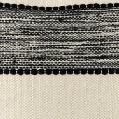 Black and Cream Textured Indoor/Outdoor Pillow