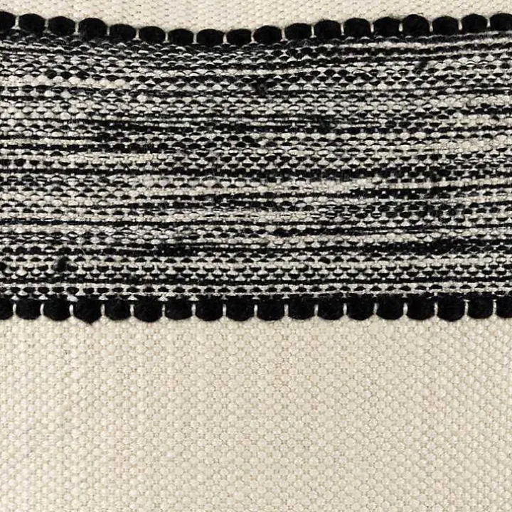 Black and Cream Textured Indoor/Outdoor Pillow