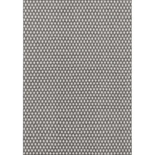 Black and Ivory Dainty Diamond Area Rug, 5x8