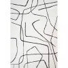 Black and Ivory Monotone Geo Area Rug, 5x7