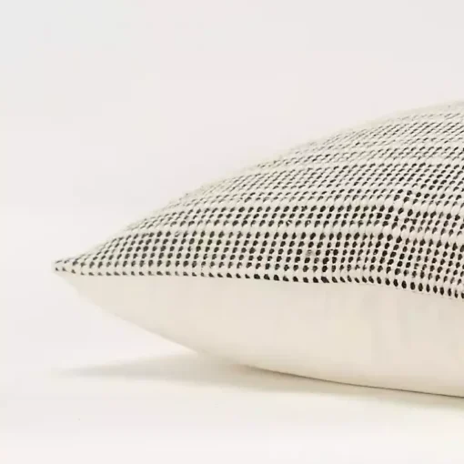 Black and Natural Sea Striped Pillow