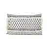 Black and White Boho Print Lumbar Pillow