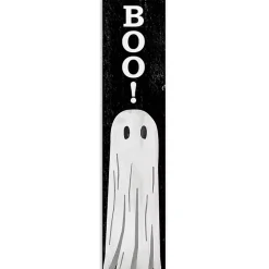 Black and White Boo Ghost Porch Board