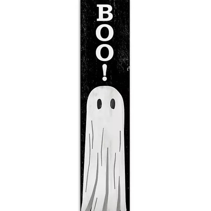 Black and White Boo Ghost Porch Board