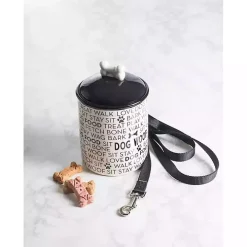 Black and White Ceramic Canister