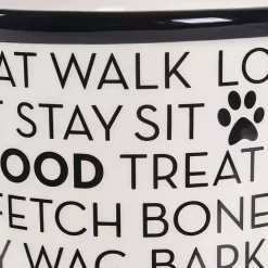 Black and White Ceramic Canister