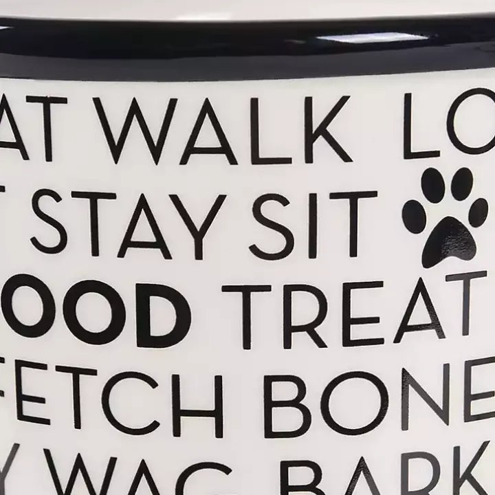 Black and White Ceramic Canister