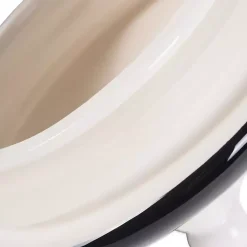 Black and White Ceramic Canister