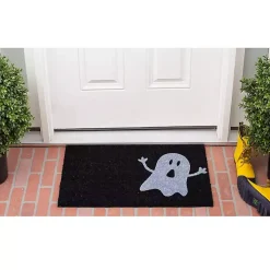 Black and White Ghost Doormat