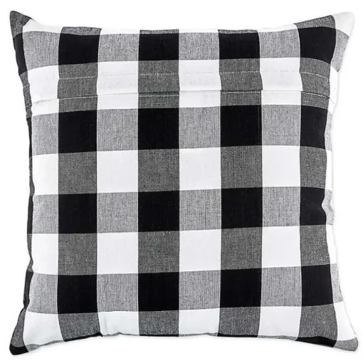 Black and White Gingham Pillow Covers, Set of 4