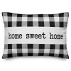 Black and White Home Sweet Home Pillow