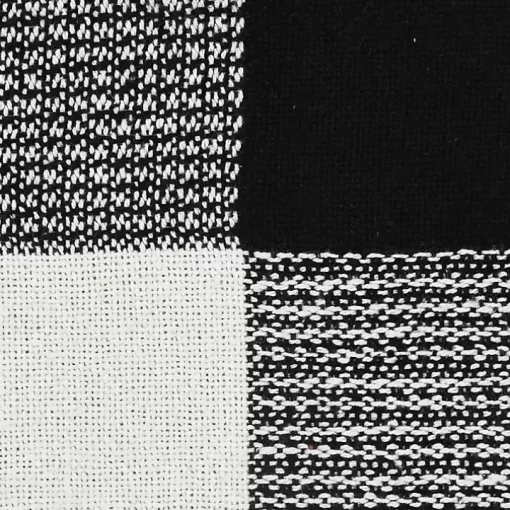 Black and White Plaid Organic Cotton Throw
