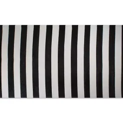 Black and White Rugby Stripe Outdoor Area Rug, 5x8