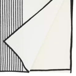 Black and White Striped Table Runner