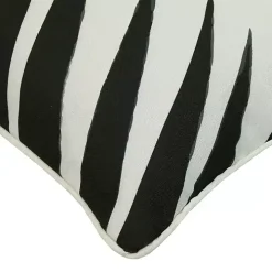 Black and White Zebra Outdoor Pillow