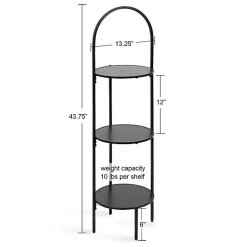 Black Arched 3-Tier Plant Stand