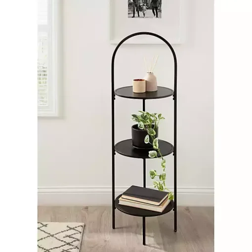 Black Arched 3-Tier Plant Stand